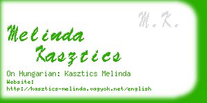 melinda kasztics business card